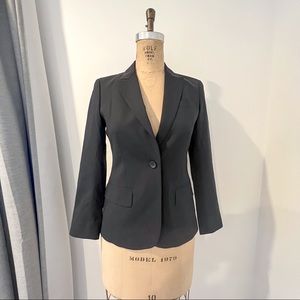 Theory black wool blazer size 4P